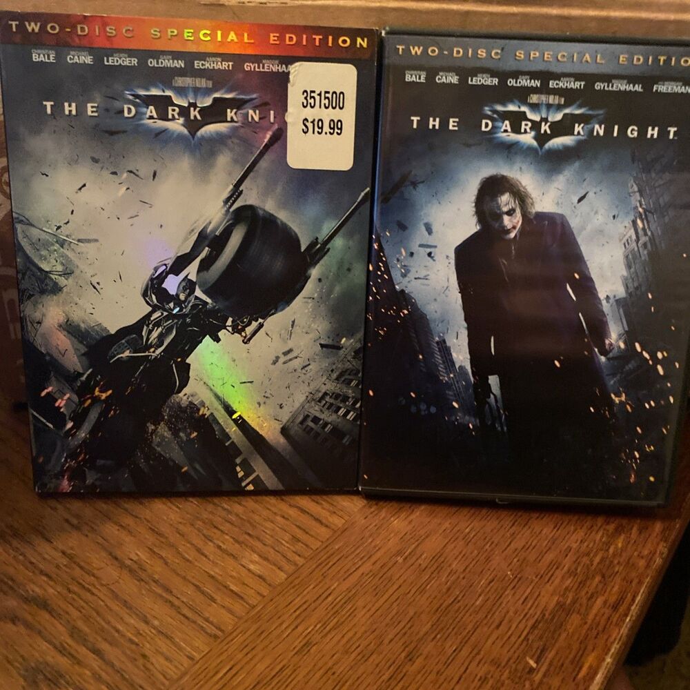 The Dark Knight DVD, 2008 2 Disc S.E. Christian Bale Heath Ledger Morgan Freeman